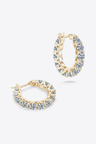 7.2 Carat Moissanite Spark Hoop Earrings - 18k Gold Vermeil- Claude Jewelry Moissanite - Shop claudejewelry.com