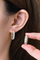 7.2 Carat Moissanite Spark Hoop Earrings - - Claude Jewelry Moissanite - Shop claudejewelry.com