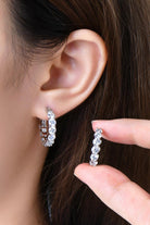 7.2 Carat Moissanite Spark Hoop Earrings - - Claude Jewelry Moissanite - Shop claudejewelry.com