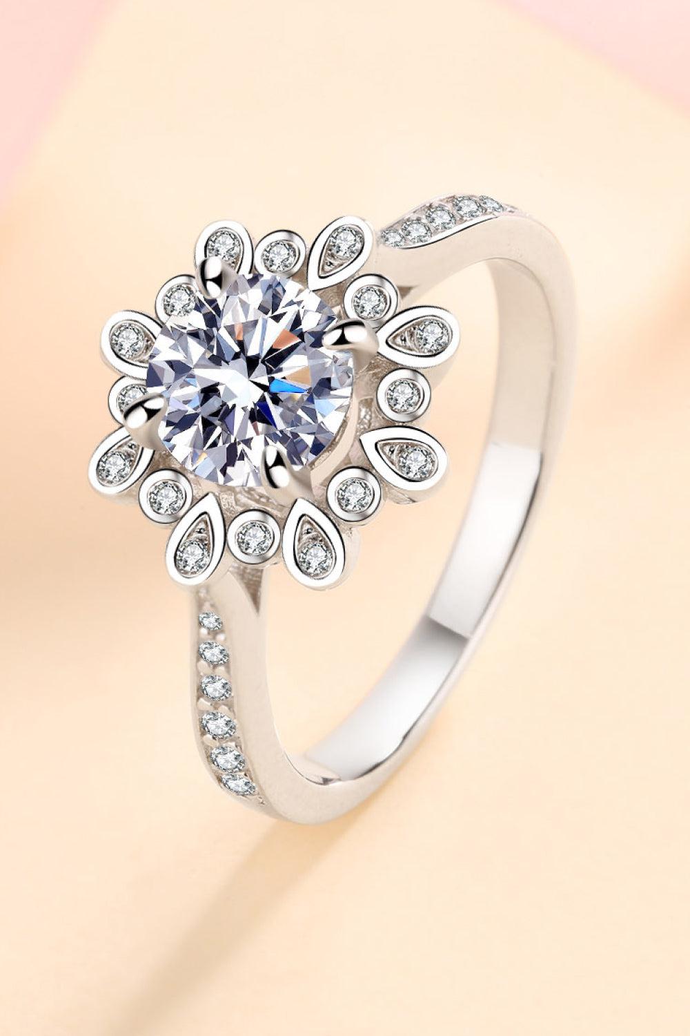 925 Sterling Silver Moissanite Ring - - Claude Jewelry Moissanite - Shop claudejewelry.com