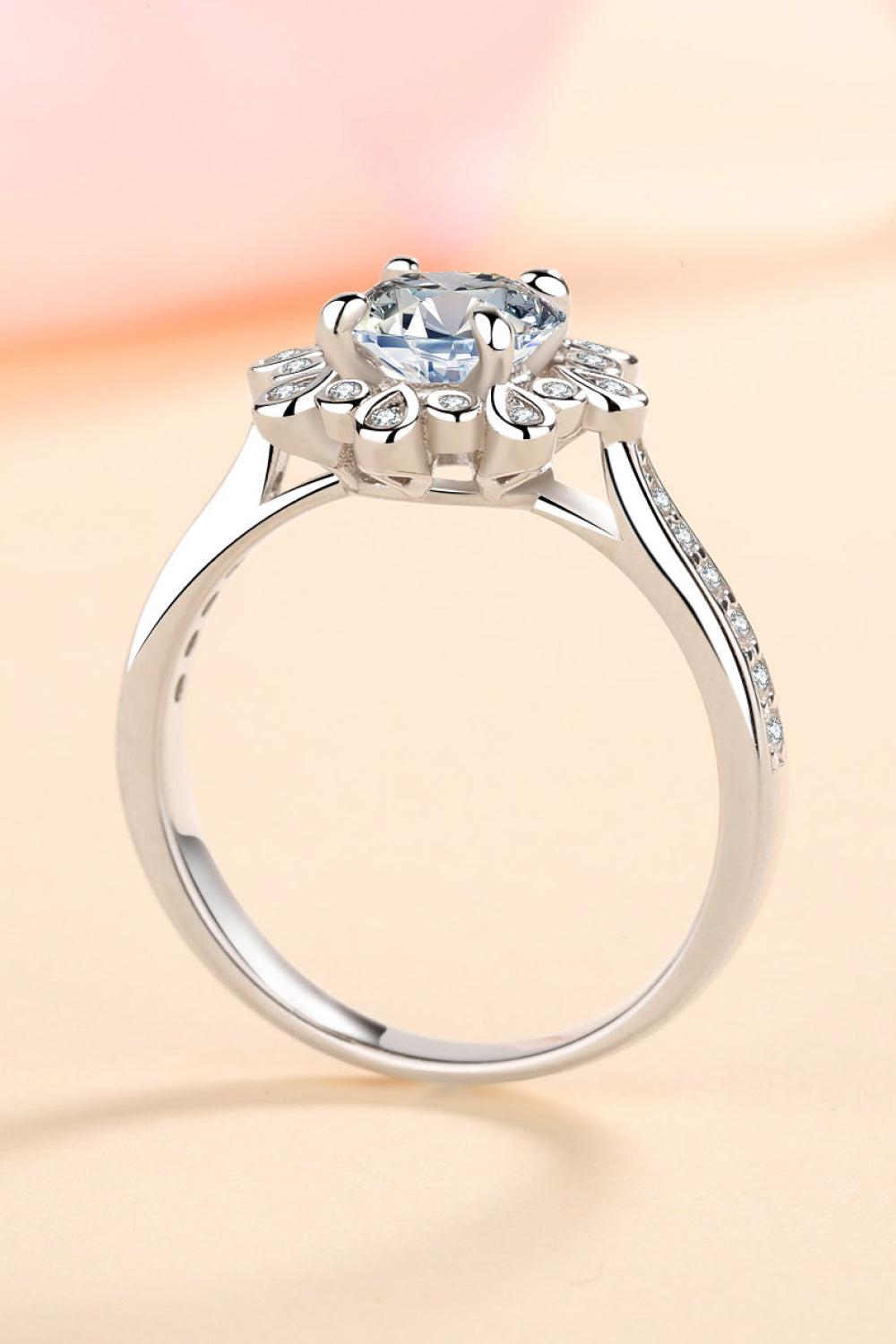 925 Sterling Silver Moissanite Ring - - Claude Jewelry Moissanite - Shop claudejewelry.com