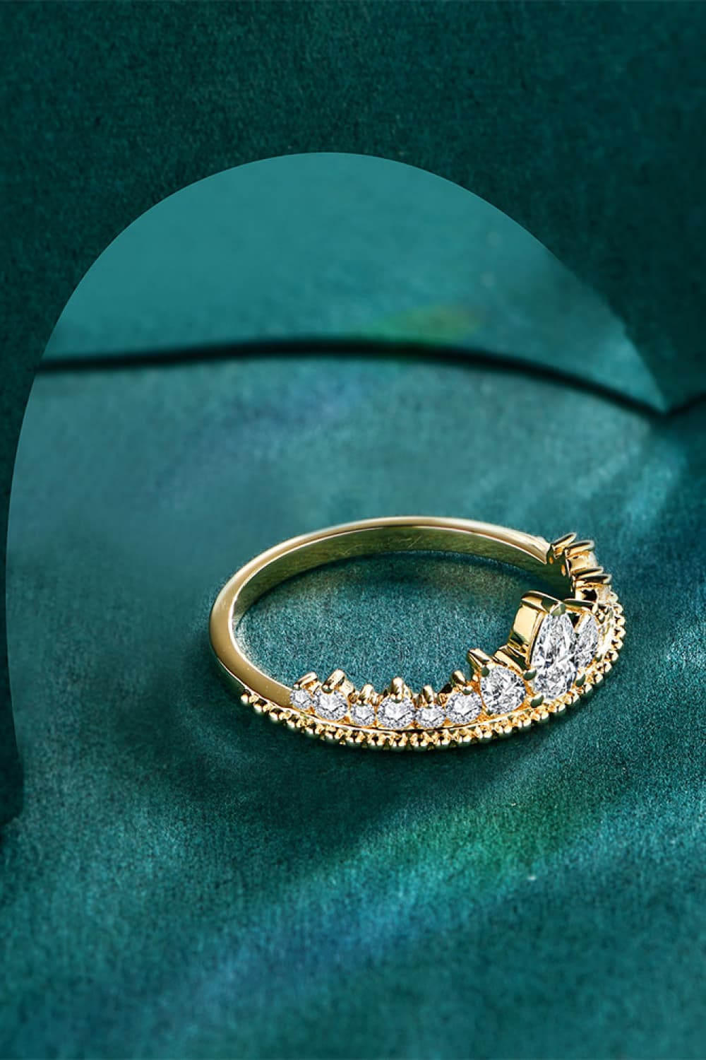 Astro Crown Moissanite 18k Gold Vermeil Ring - - Claude Jewelry Moissanite - Shop claudejewelry.com