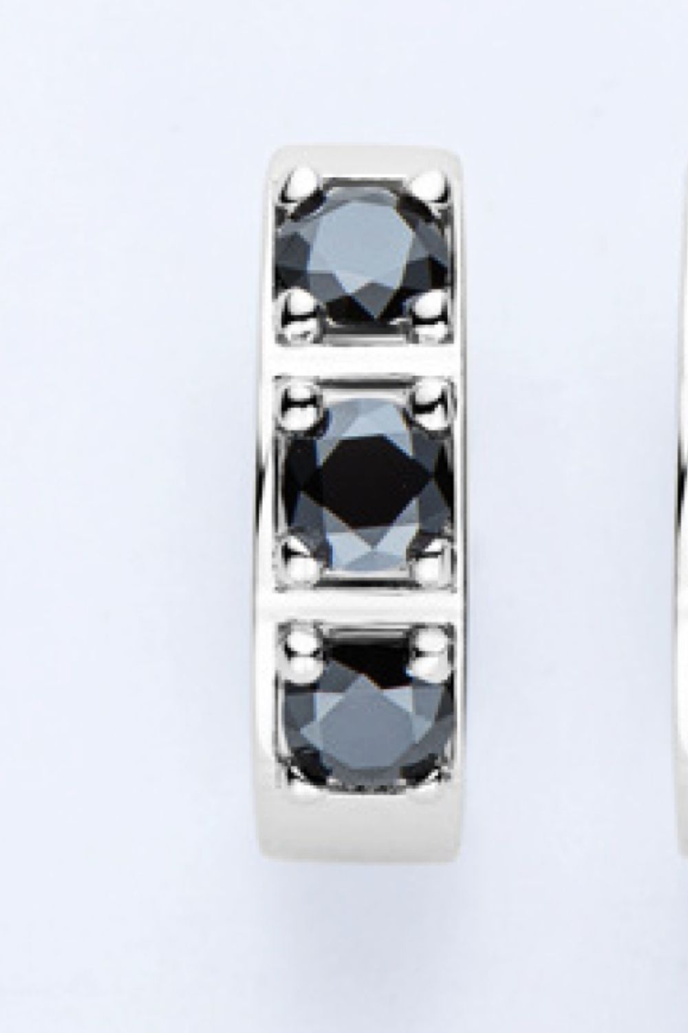 Chanel Set Moissanite Track Huggie Earrings - - Claude Jewelry Moissanite - Shop claudejewelry.com