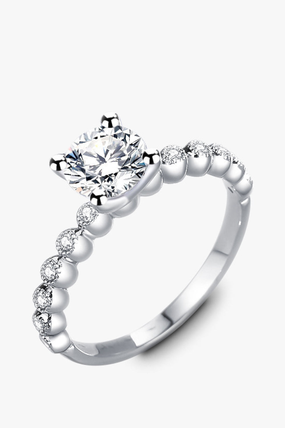 Classic 4-Prong Moissanite Ring - - Claude Jewelry Moissanite - Shop claudejewelry.com