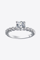 Classic 4-Prong Moissanite Ring - Platinum Vermeil-6- Claude Jewelry Moissanite - Shop claudejewelry.com