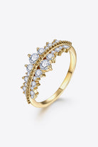 Duo Crown Moissanite 18k Gold Vermeil Ring - 18k Gold Vermeil-5- Claude Jewelry Moissanite - Shop claudejewelry.com