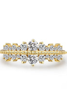 Duo Crown Moissanite 18k Gold Vermeil Ring - - Claude Jewelry Moissanite - Shop claudejewelry.com