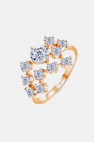 Galactic Cluster 1.2 Ct Moissanite Ring - 18k Rose Gold Vermeil-4.5- Claude Jewelry Moissanite - Shop claudejewelry.com