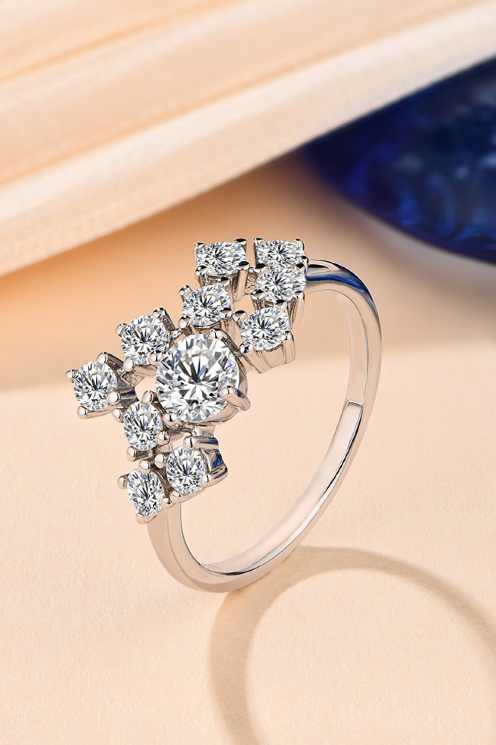 Galactic Cluster 1.2 Ct Moissanite Ring - - Claude Jewelry Moissanite - Shop claudejewelry.com