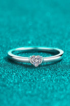 Heart-Shaped Moissanite Solitaire Ring - - Claude Jewelry Moissanite - Shop claudejewelry.com