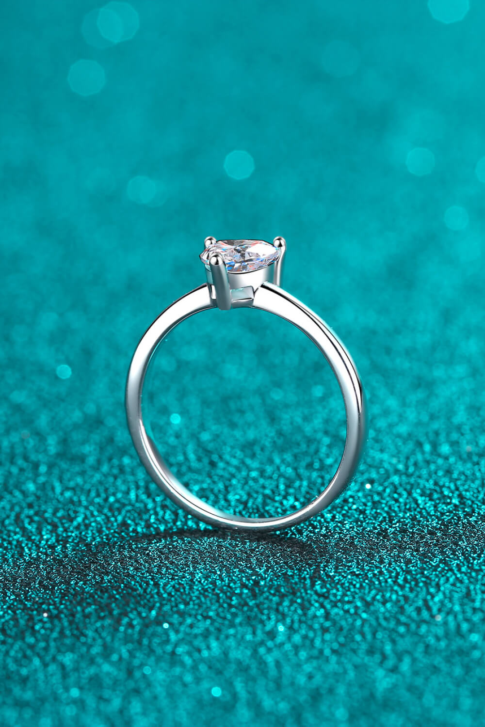 Heart-Shaped Moissanite Solitaire Ring - - Claude Jewelry Moissanite - Shop claudejewelry.com