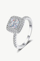 Impact 1 Ct Moissanite Ring - Rhodium Vermeil-4- Claude Jewelry Moissanite - Shop claudejewelry.com