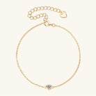 Inlaid Moissanite Thin Chain Bracelet - 18k Gold Vermeil- Claude Jewelry Moissanite - Shop claudejewelry.com