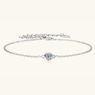 Inlaid Moissanite Thin Chain Bracelet - 925 Sterling Silver- Claude Jewelry Moissanite - Shop claudejewelry.com