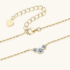 Inlaid Moissanite Trio Stone Necklace - - Claude Jewelry Moissanite - Shop claudejewelry.com