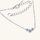 Inlaid Moissanite Trio Stone Necklace - - Claude Jewelry Moissanite - Shop claudejewelry.com