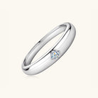 Minimalist Inlaid Moissanite Ring - - Claude Jewelry Moissanite - Shop claudejewelry.com