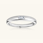 Minimalist Inlaid Moissanite Ring - - Claude Jewelry Moissanite - Shop claudejewelry.com