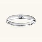 Minimalist Inlaid Moissanite Ring - Silver/Oval Drill-5- Claude Jewelry Moissanite - Shop claudejewelry.com