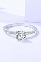 Moissanite 2-Piece Platinum Vermeil Ring - - Claude Jewelry Moissanite - Shop claudejewelry.com