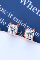 Moissanite 4 Prong Stud Earrings - - Claude Jewelry Moissanite - Shop claudejewelry.com