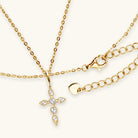 Moissanite 6 Stone Cross Pendant Necklace - - Claude Jewelry Moissanite - Shop claudejewelry.com