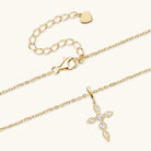 Moissanite 6 Stone Cross Pendant Necklace - - Claude Jewelry Moissanite - Shop claudejewelry.com