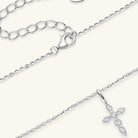 Moissanite 6 Stone Cross Pendant Necklace - - Claude Jewelry Moissanite - Shop claudejewelry.com