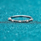 Moissanite 925 Sterling Silver Thin Ring - - Claude Jewelry Moissanite - Shop claudejewelry.com