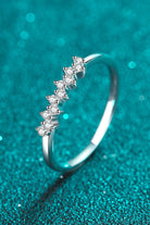 Moissanite Cluster Rhodium Vermeil Ring - - Claude Jewelry Moissanite - Shop claudejewelry.com