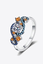 Moissanite Contrast Starry Night Ring - Rhodium Vermeil-4- Claude Jewelry Moissanite - Shop claudejewelry.com