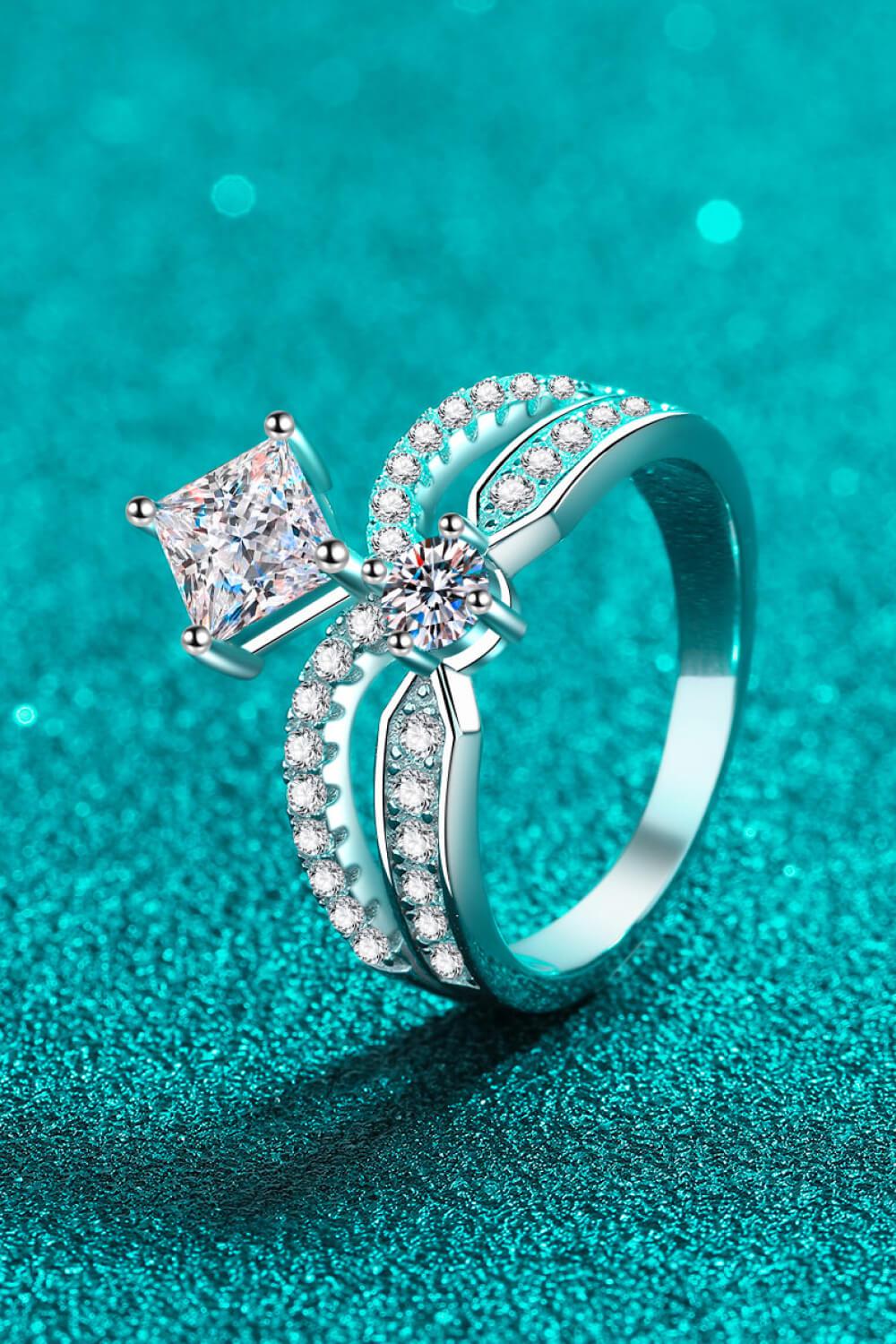 Moissanite Crown Ring - - Claude Jewelry Moissanite - Shop claudejewelry.com