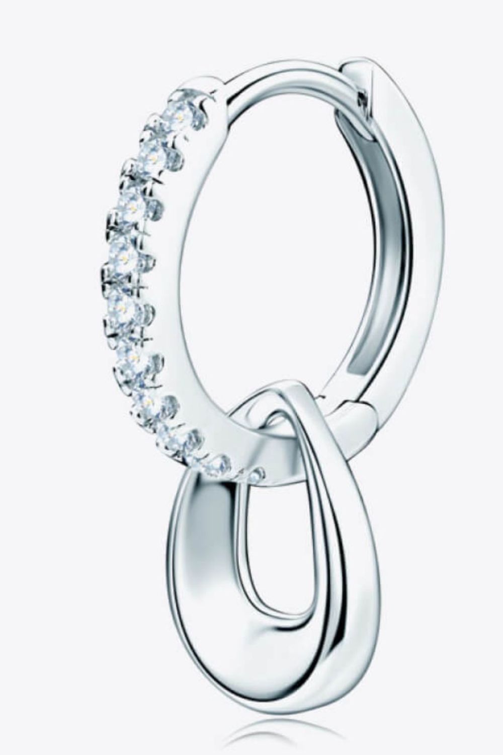 Moissanite Double Hoop Earrings - - Claude Jewelry Moissanite - Shop claudejewelry.com