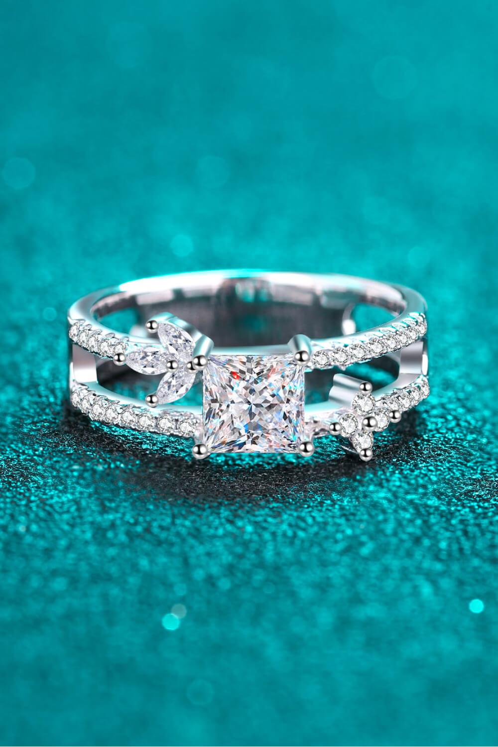 Moissanite Double Layered Ring - - Claude Jewelry Moissanite - Shop claudejewelry.com