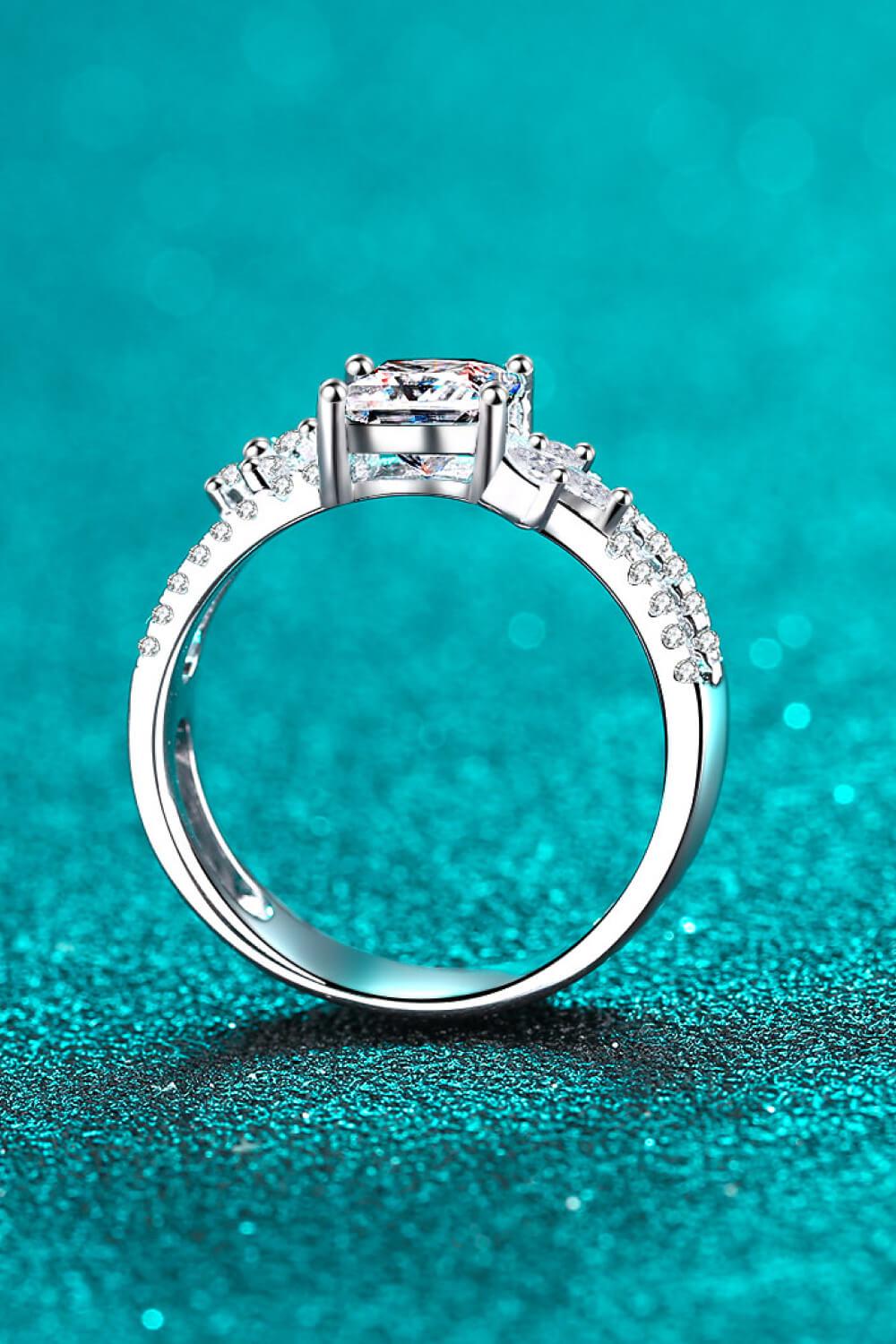 Moissanite Double Layered Ring - - Claude Jewelry Moissanite - Shop claudejewelry.com