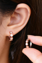 Moissanite Flower Crown Huggie Earrings - - Claude Jewelry Moissanite - Shop claudejewelry.com