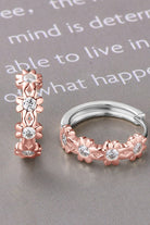 Moissanite Flower Crown Huggie Earrings - - Claude Jewelry Moissanite - Shop claudejewelry.com