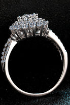 Moissanite Flower-Shape Split Shank Ring - - Claude Jewelry Moissanite - Shop claudejewelry.com