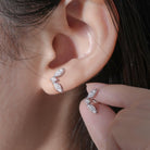 Moissanite Flutter Wings Stud Earrings - - Claude Jewelry Moissanite - Shop claudejewelry.com