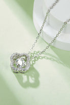 Moissanite Four Leaf Clover Pendant Necklace - Platinum Vermeil- Claude Jewelry Moissanite - Shop claudejewelry.com