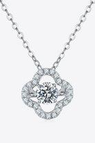 Moissanite Four Leaf Clover Pendant Necklace - Platinum Vermeil- Claude Jewelry Moissanite - Shop claudejewelry.com