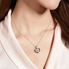 Moissanite Heart in Heart Pendant Necklace - 925 Sterling Silver- Claude Jewelry Moissanite - Shop claudejewelry.com