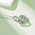 Moissanite Heart in Heart Pendant Necklace - 925 Sterling Silver- Claude Jewelry Moissanite - Shop claudejewelry.com