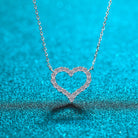 Moissanite Heart Shape Necklace - 925 Sterling Silver- Claude Jewelry Moissanite - Shop claudejewelry.com