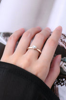 Moissanite Heart Solitaire Rose Gold Ring - - Claude Jewelry Moissanite - Shop claudejewelry.com