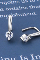 Moissanite Hook Hang Earrings - - Claude Jewelry Moissanite - Shop claudejewelry.com