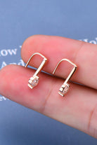 Moissanite Hook Hang Earrings - - Claude Jewelry Moissanite - Shop claudejewelry.com