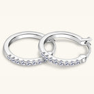 Moissanite Huggie Hoop Earrings - - Claude Jewelry Moissanite - Shop claudejewelry.com