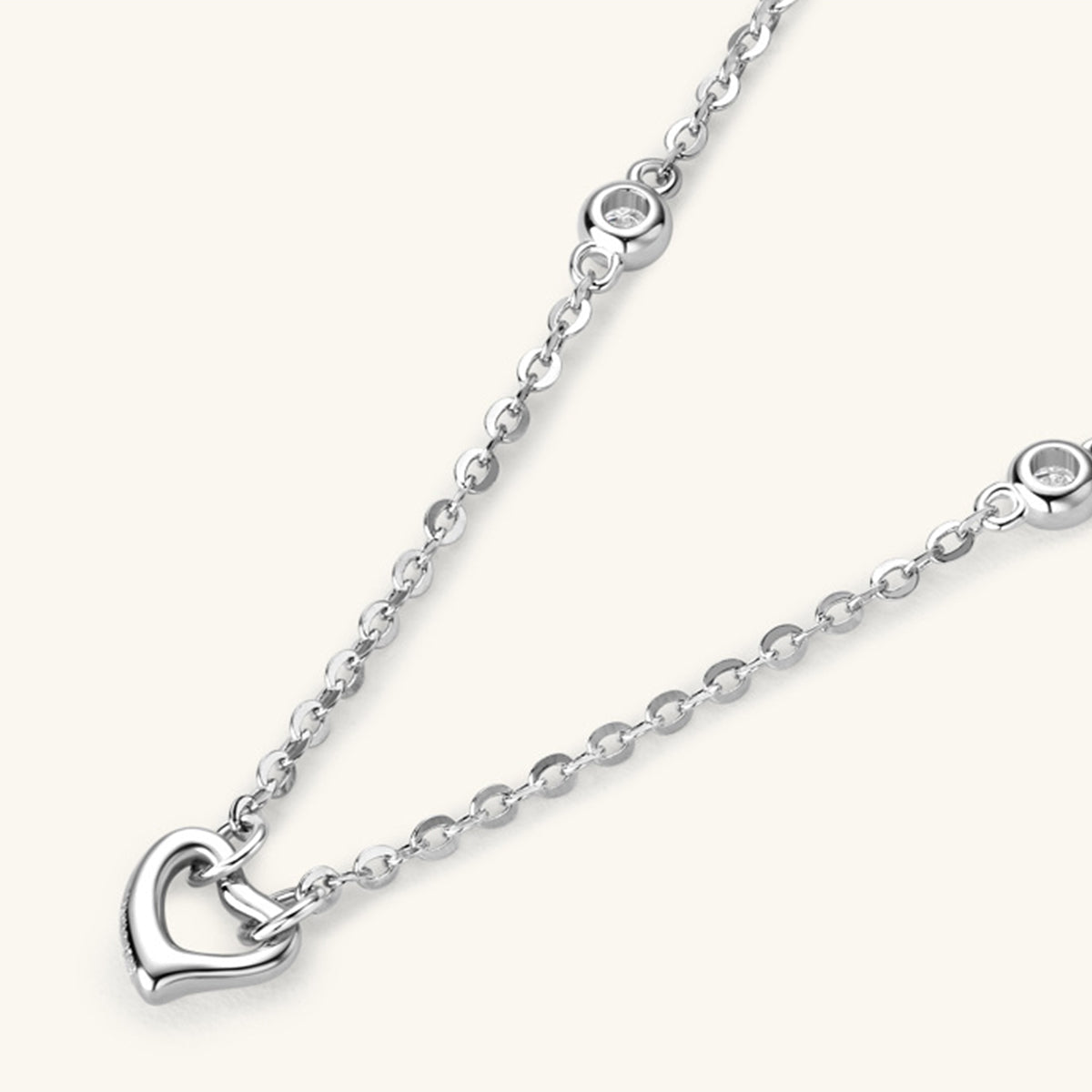 Moissanite Looped Heart Necklace - - Claude Jewelry Moissanite - Shop claudejewelry.com