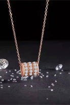 Moissanite Pipeline Pendant Necklace - - Claude Jewelry Moissanite - Shop claudejewelry.com